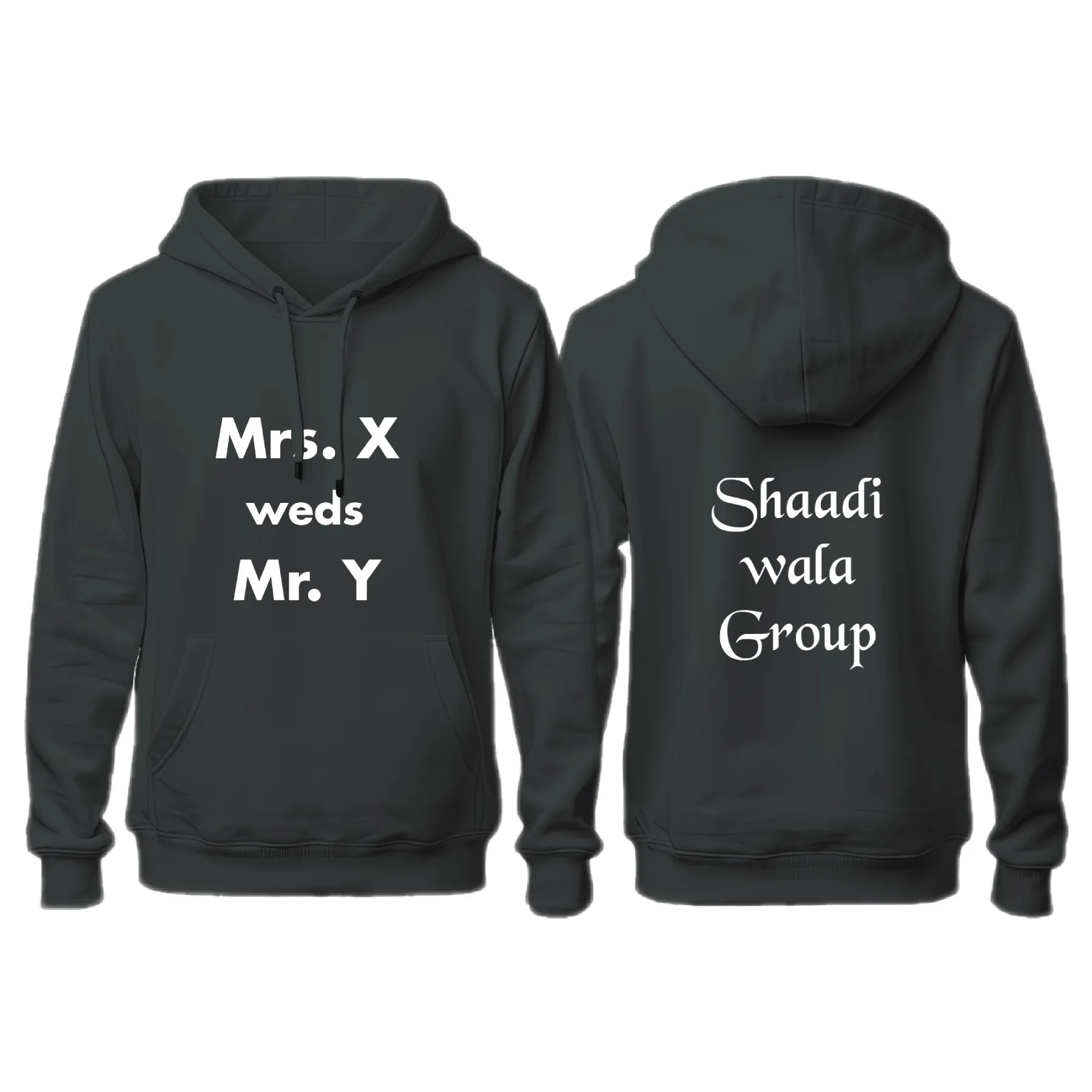 Black X & Y Shaadi Wala Hoodie