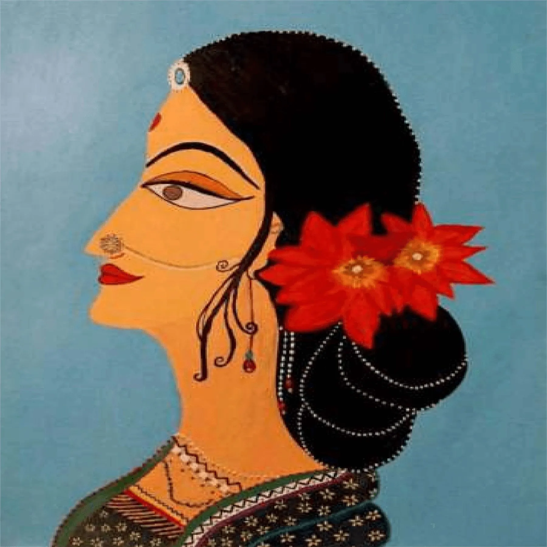 Portrait of a Rajsthani Lady
