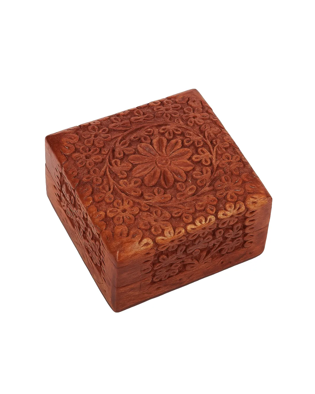 Small Handcrafted Jewelry Storage Box | 4 x 4 inch 