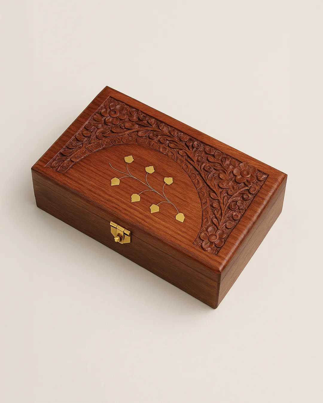 Floral Handcrafted Jewelry Storage Box | 12 x 8 x 3 inch 
