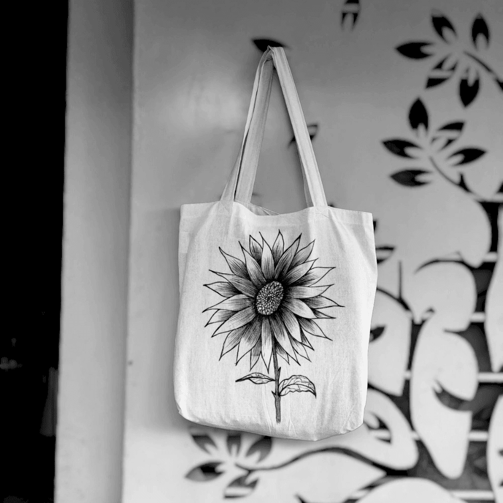 Aesthetic Sunflower Tote Bag
